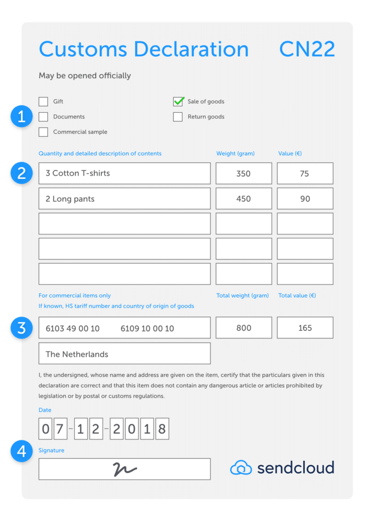 Douaneformulier CN22 of CN23: alles dat je moet weten